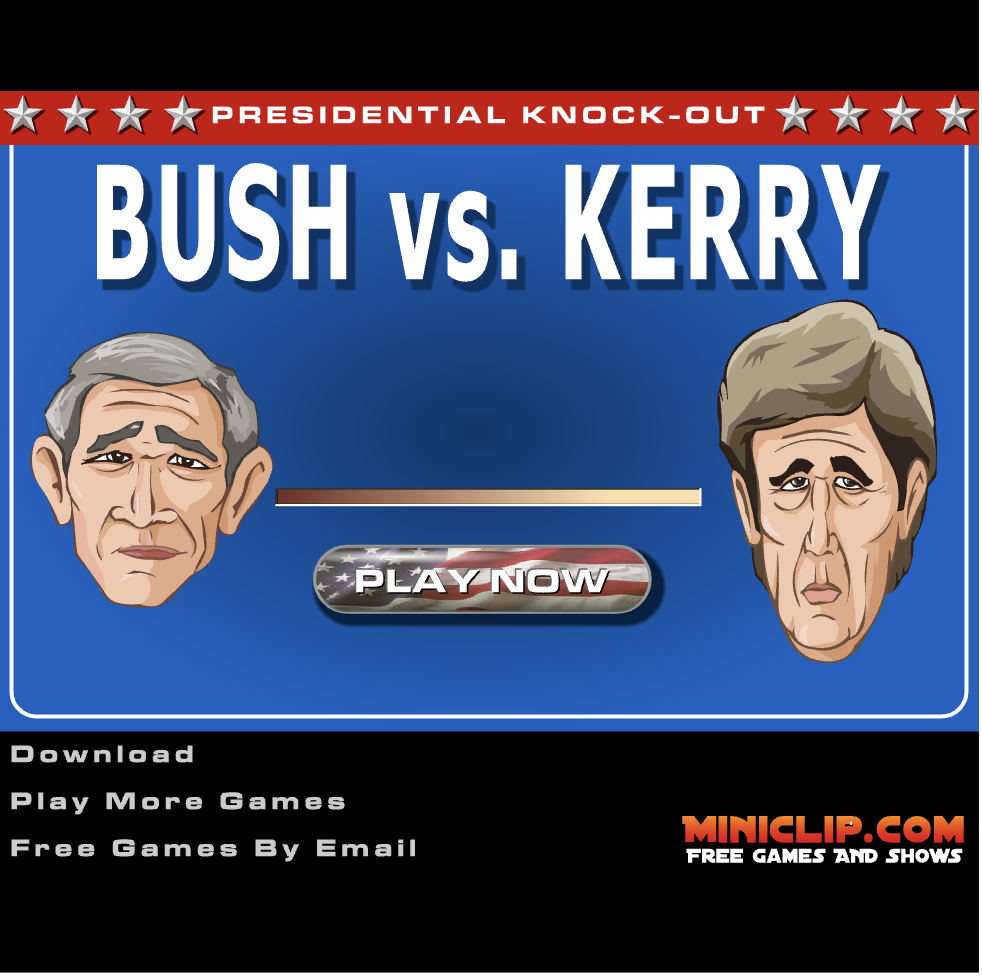 Bush vs. Kerry boxing Flash game